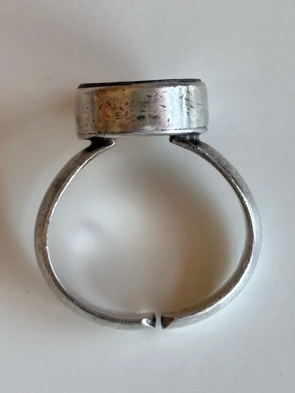 Lakshmi Ring – 925 Silver with Copper Embossed Centerpiece